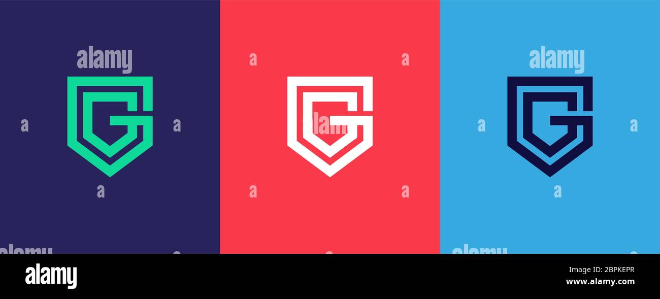 Letter g gaming sport team logo design Royalty Free Vector