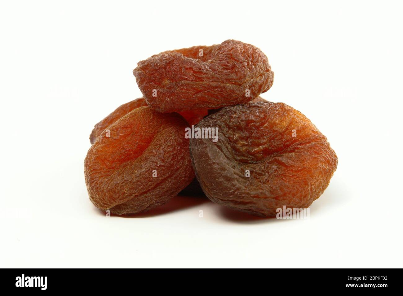 Daydried Apticots (Isolated on white background) Stock Photo