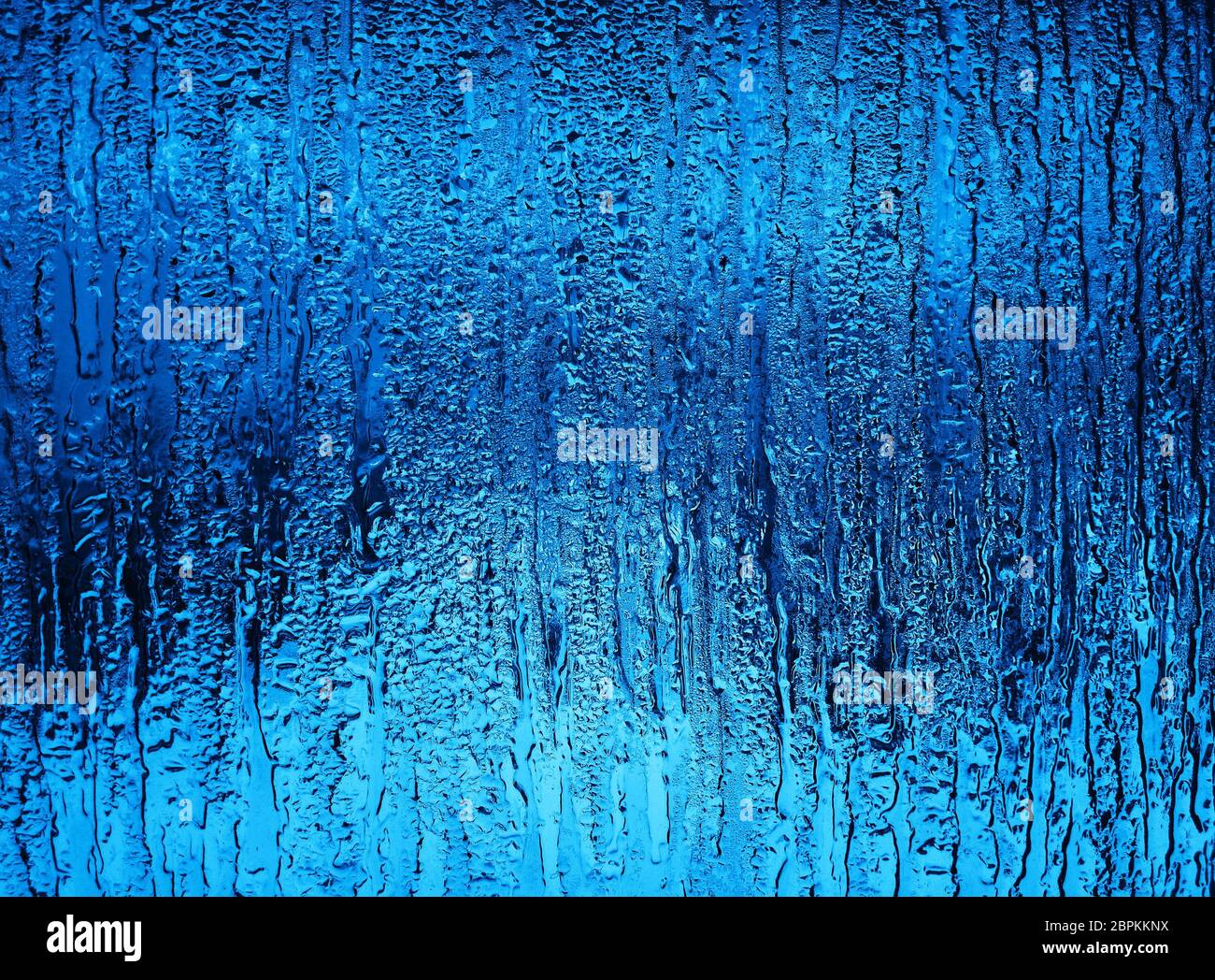 Frozen ice on widows glass texture background Stock Photo