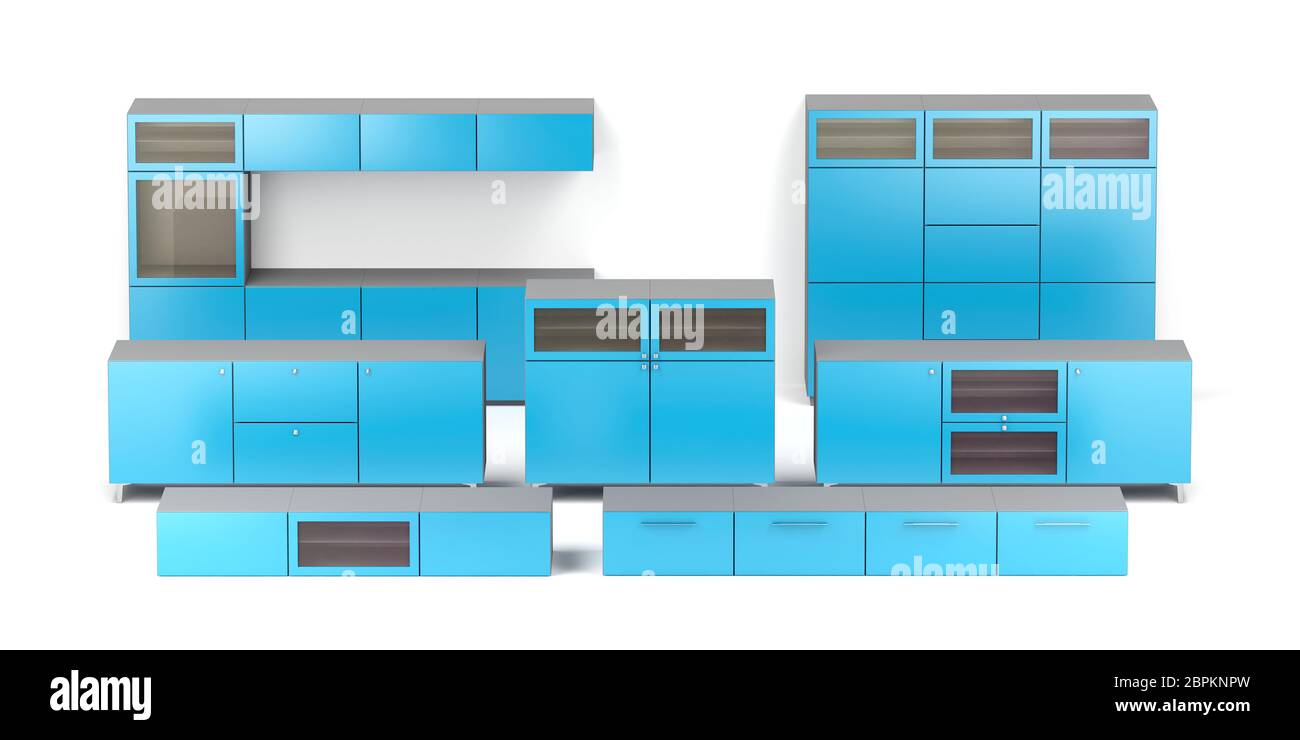 Set of different types of wood on white background Stock Photo