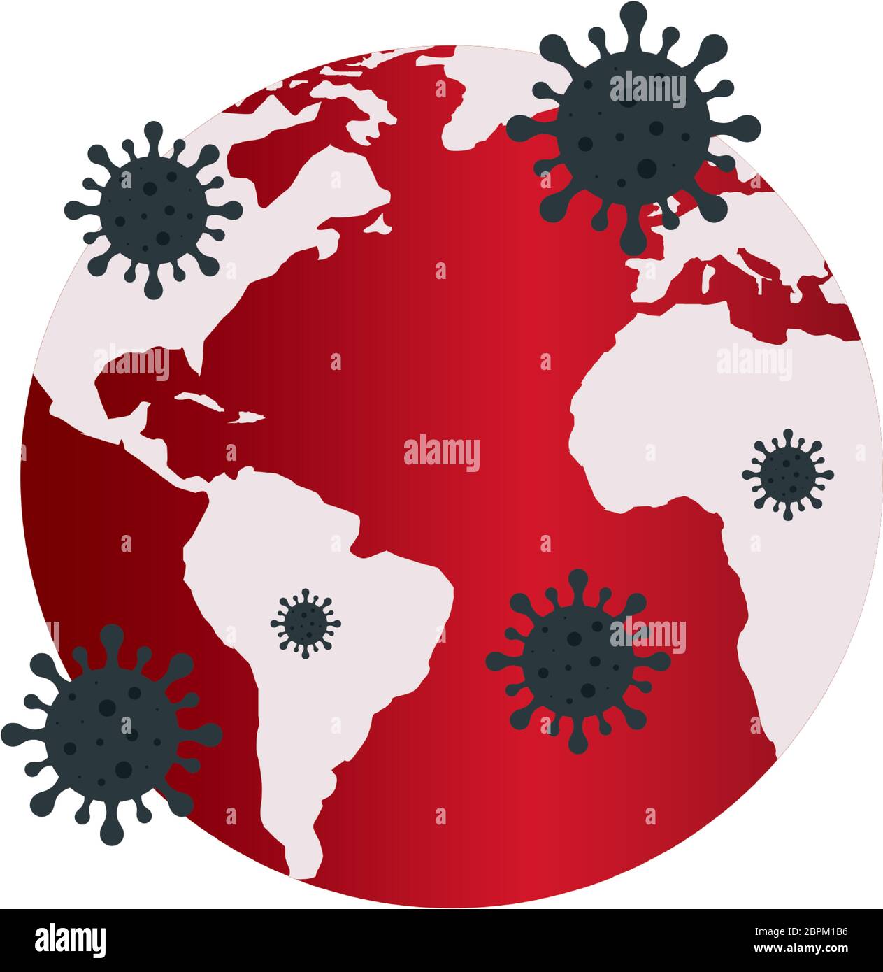 planet earth with covid19 particles Stock Vector Image & Art - Alamy