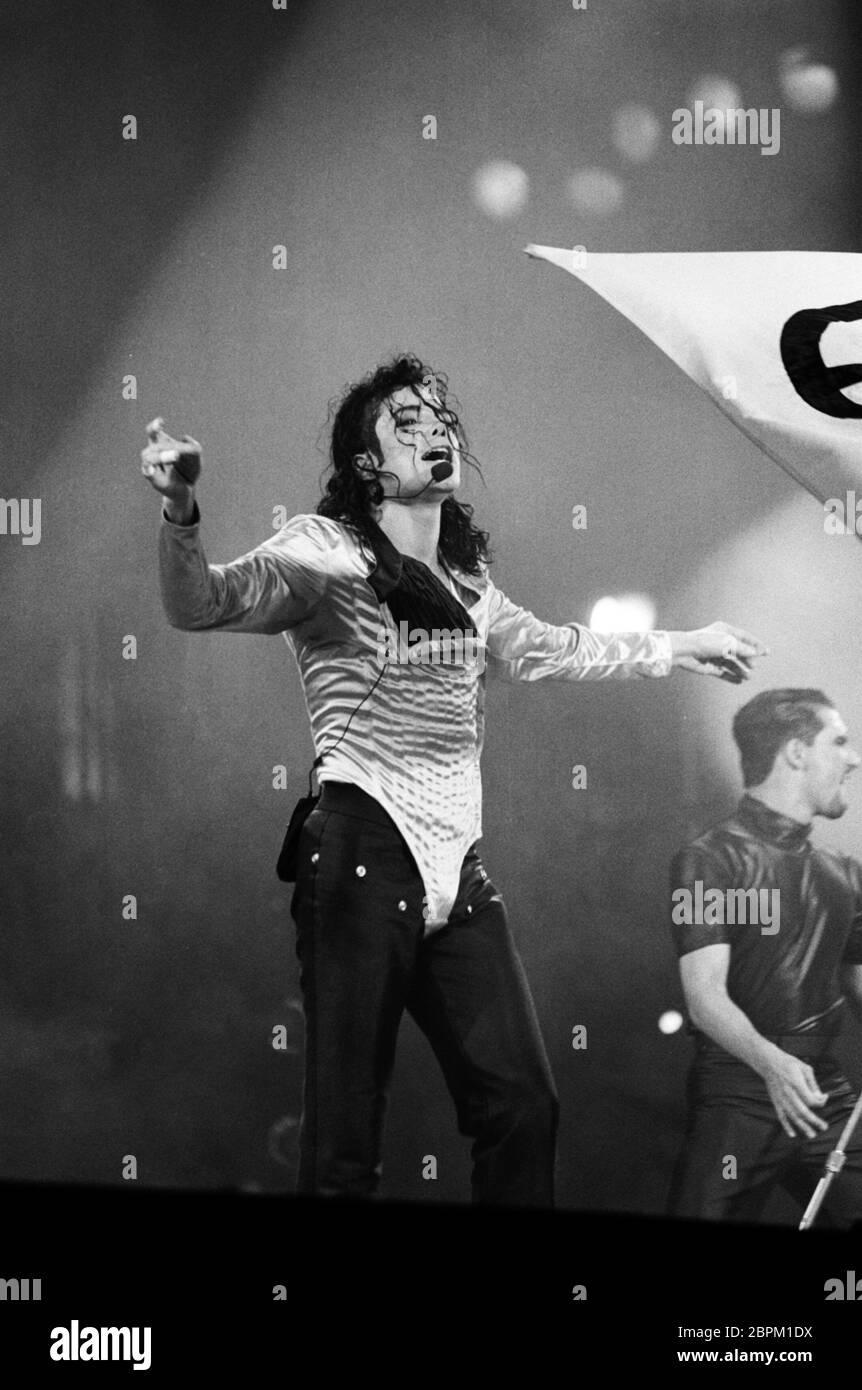 Konzert Dangerous Tour in Köln - 11.07.1992 - Michael Jackson // Konzert Dangerous Tour // Müngersdorfer Stadion, Köln // 11.07.1992 Stock Photo