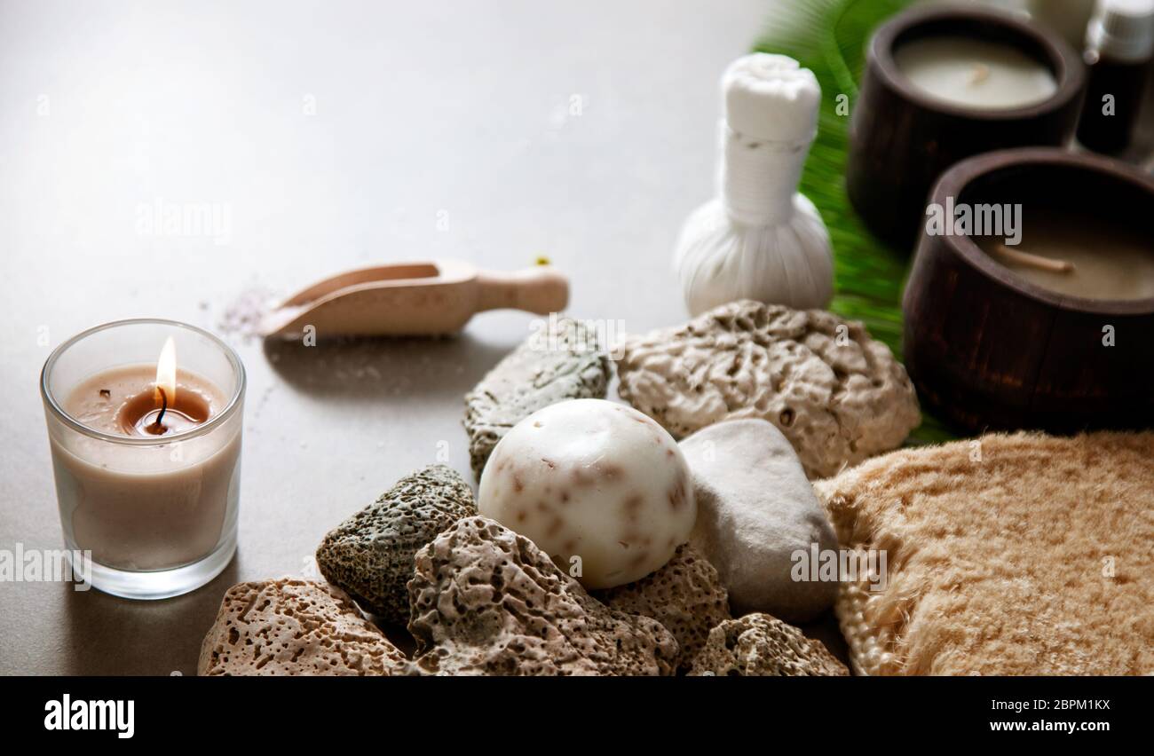 Spa wellness setting natural hi-res stock photography and images - Alamy
