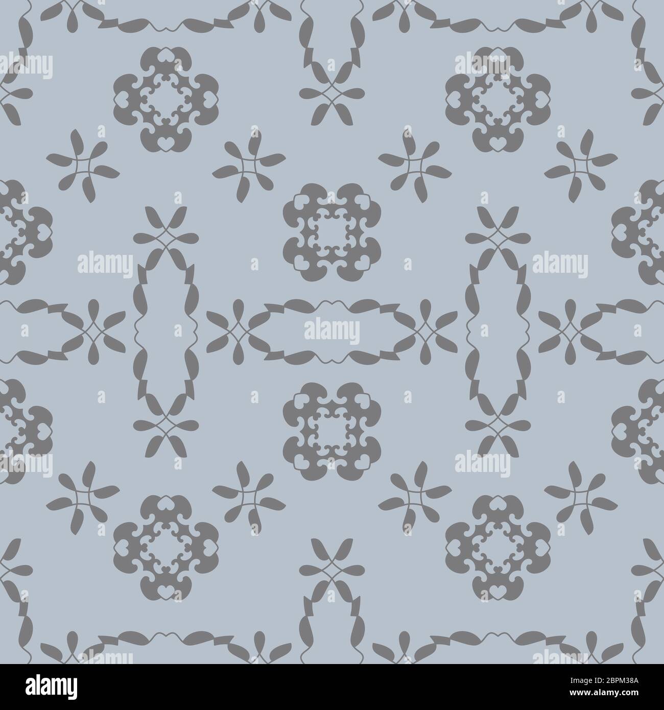 Seamless pattern with little hearts. Color light blue and grey. Vector ...