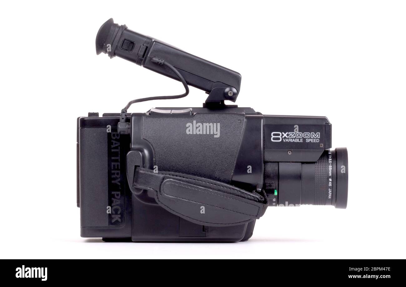 Analogue camcorder, isolated on a white background Stock Photo Alamy