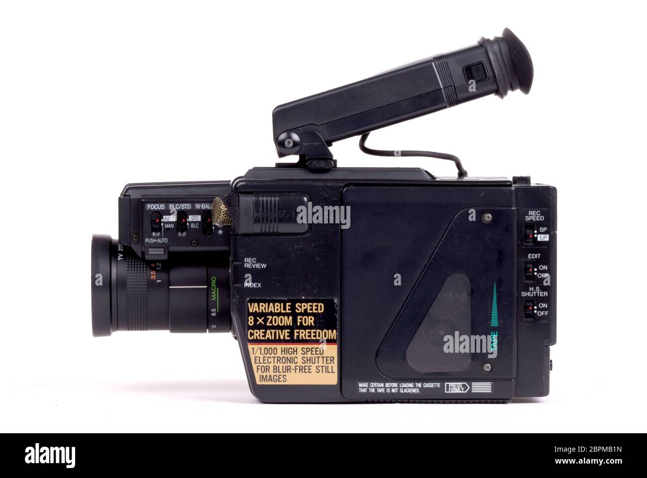 Analogue camcorder, isolated on a white background Stock Photo Alamy