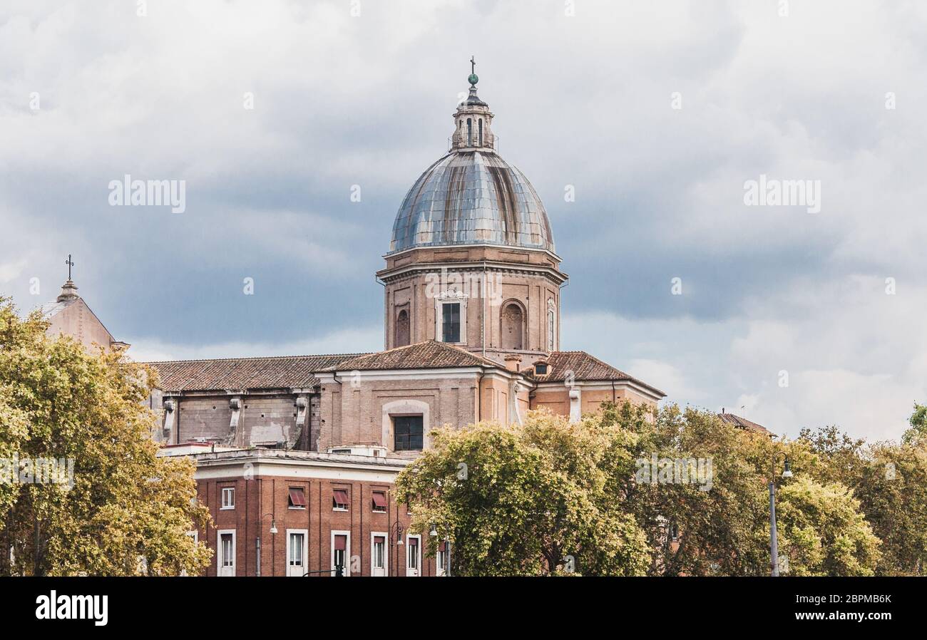 Catholic. Building Rome Roman Catholic and Historical Church in Rome Stock Photo - Alamy