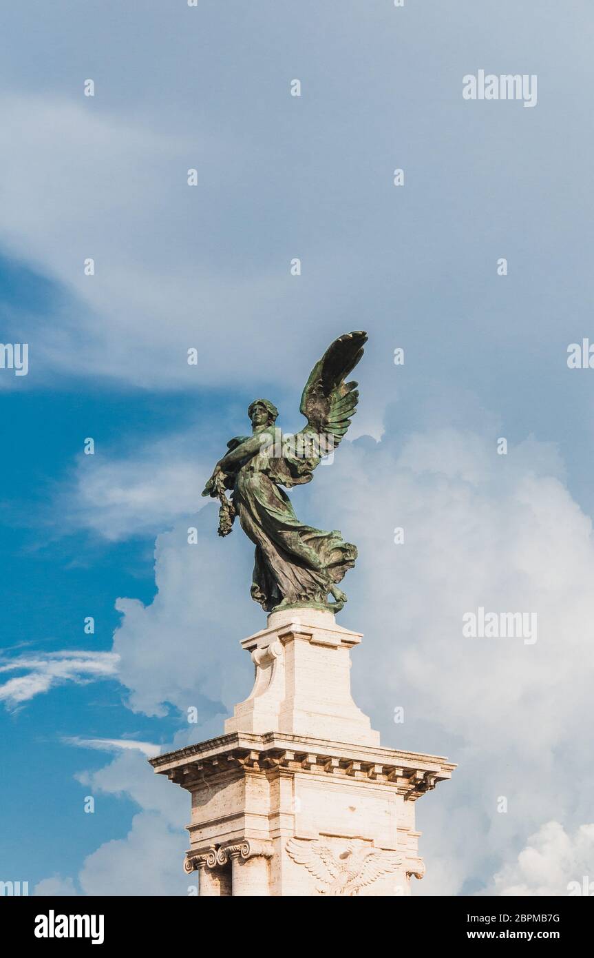 Angel statue in the streets of Rome Stock Photo