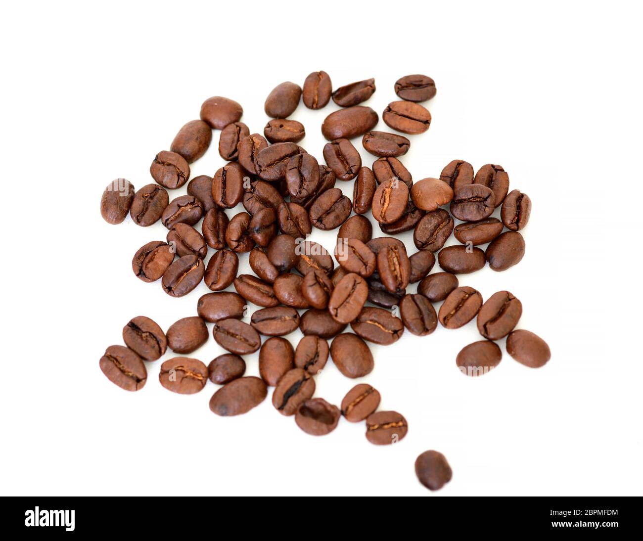 Coffee beans on white background Stock Photo