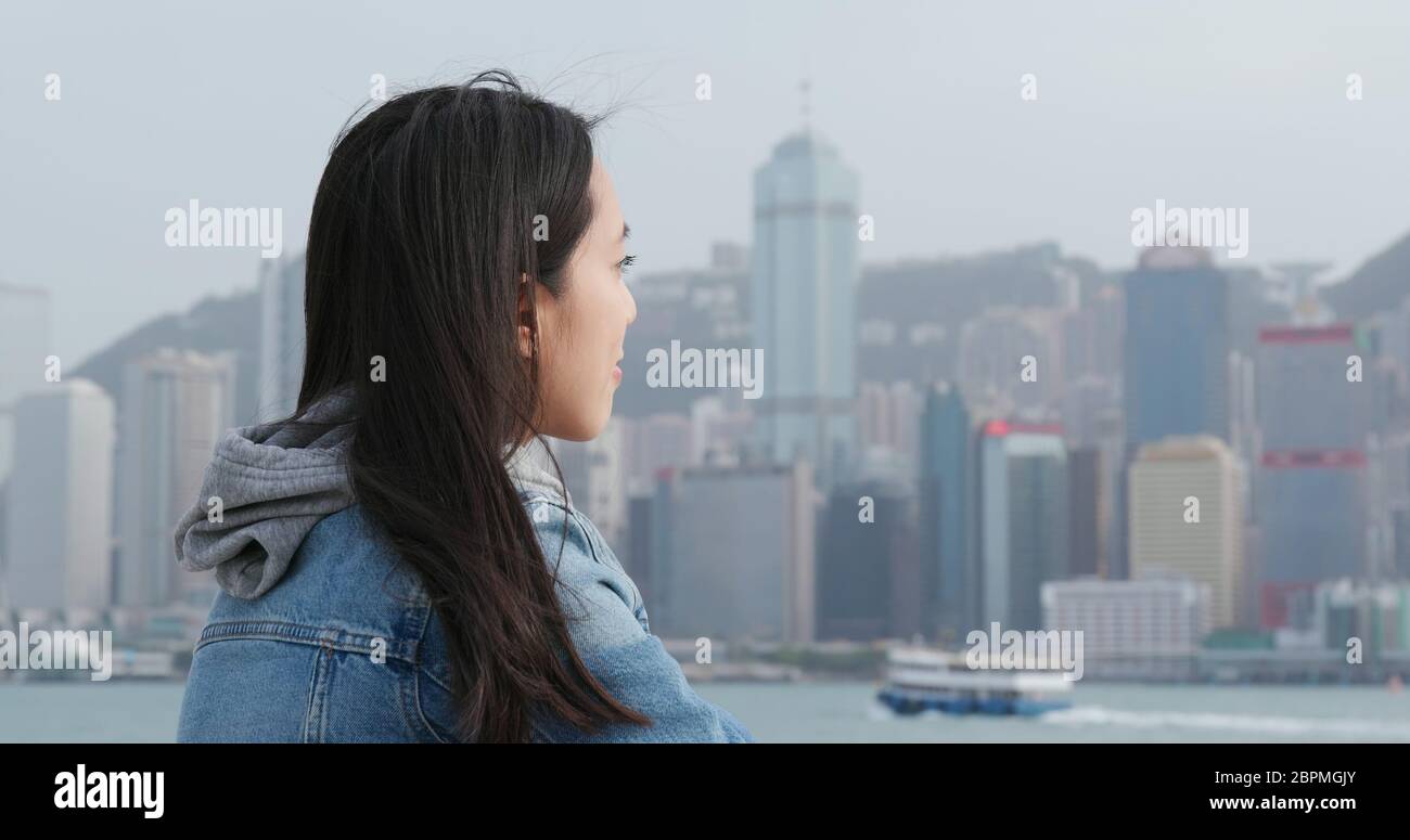 Woman visit in Hong Kong Stock Photo - Alamy