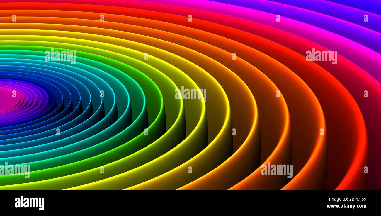 Colorful abstract spiral pattern background Stock Photo
