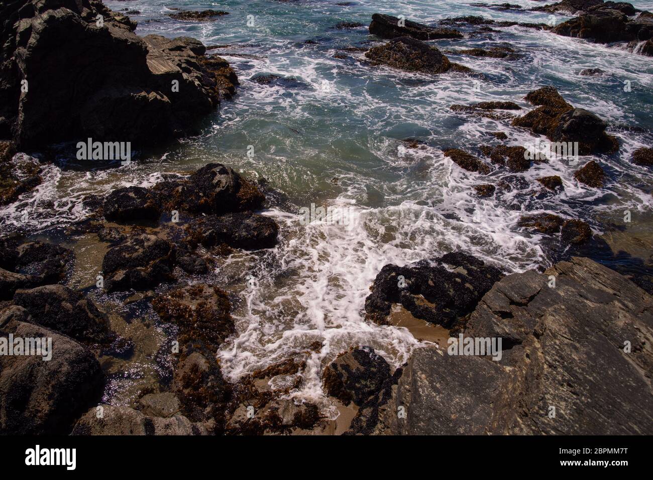 Strandromantik pur am Pazifik am Strand von TrilTril in der Los Lagos Region ca. 60km westlich von Osorno gelegen. Ein echter Geheimtipp für alle Natu Stock Photo