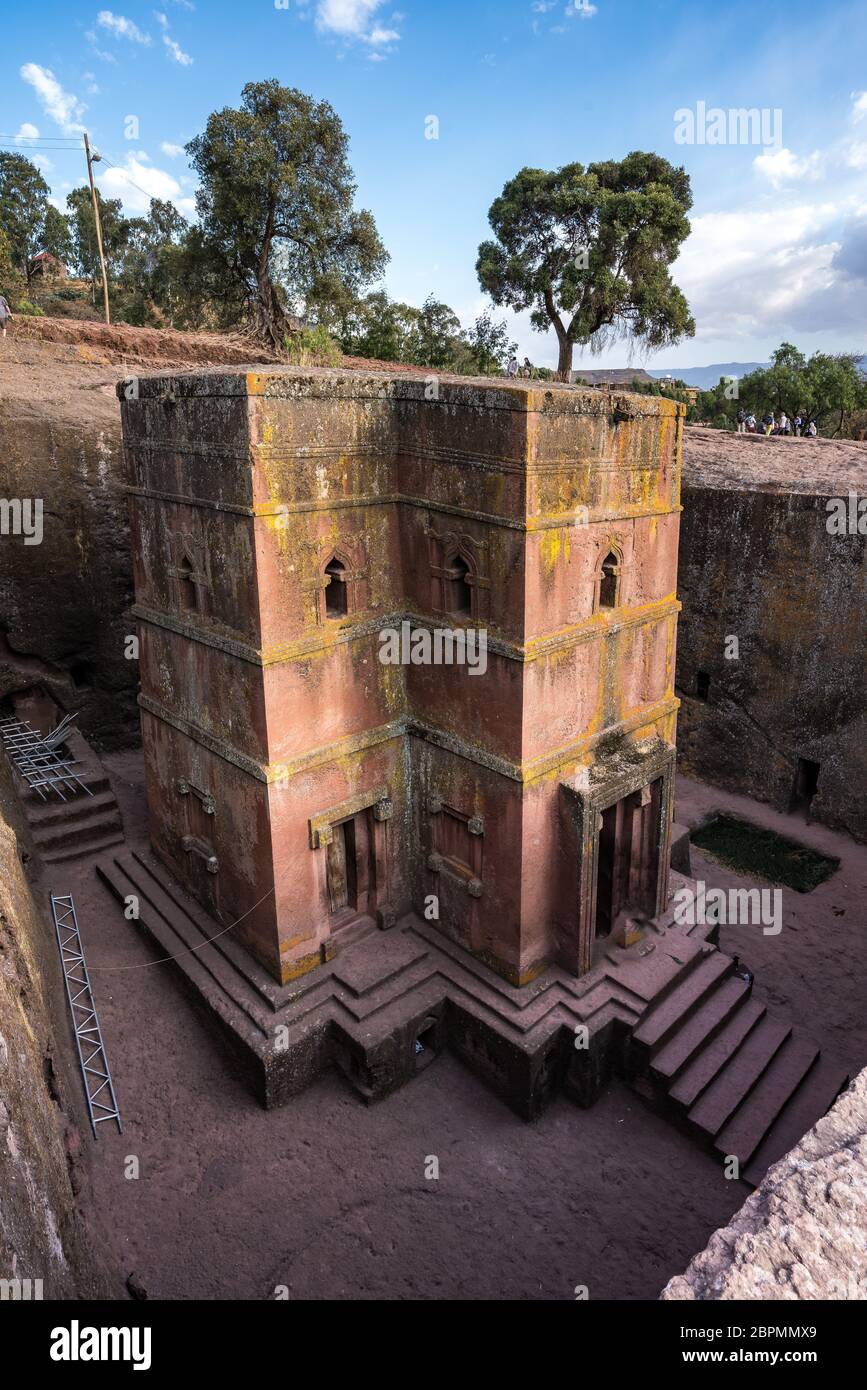 Famous RockHewn Church of Saint Bete in Lalibela, Ethiopia Stock Photo Alamy