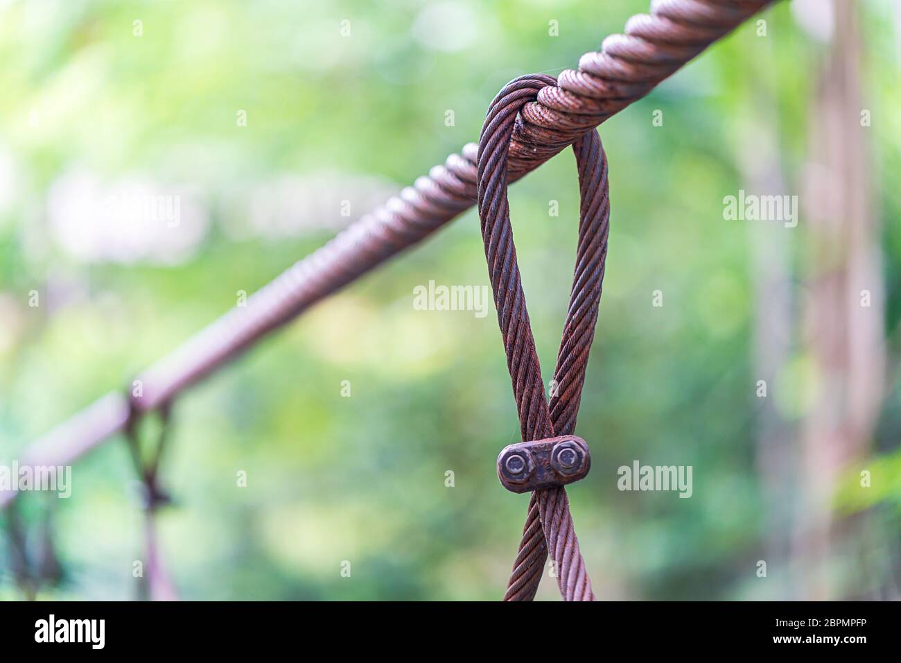 Steel wire rope lifeline on the bridge, Steel wire rope sling clip and