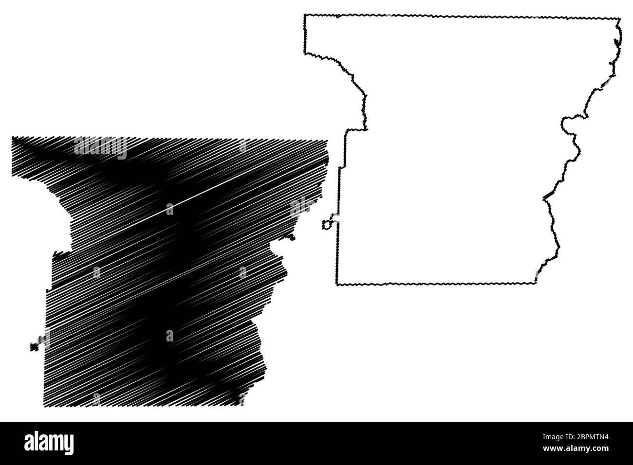 Lee County, Georgia (U.S. county, United States of America,USA, U.S., US) map vector illustration, scribble sketch Lee map Stock Vector