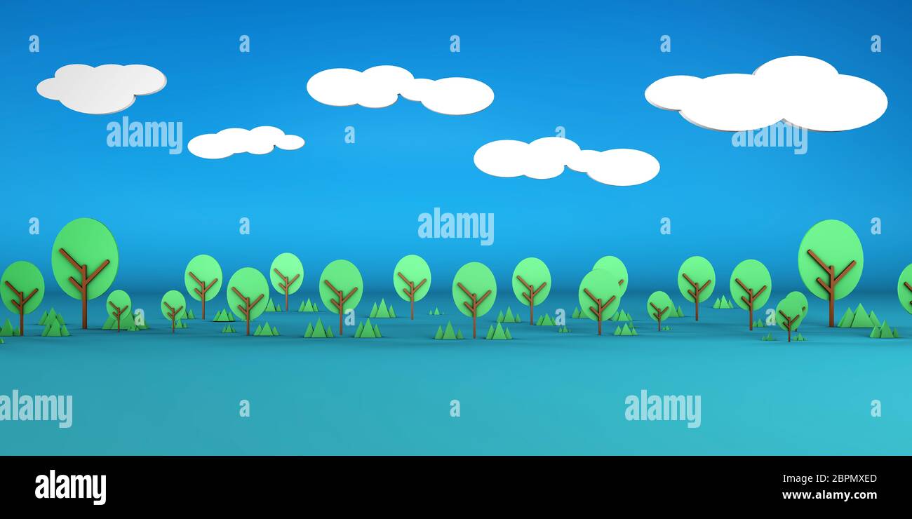 Open Field Artistic Cartoon Abstract Background Art Stock Photo - Alamy