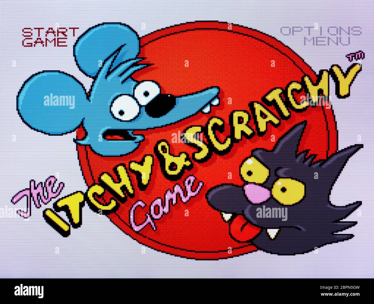 The Itchy & Scratchy Game - SNES Super Nintendo  - Editorial use only Stock Photo