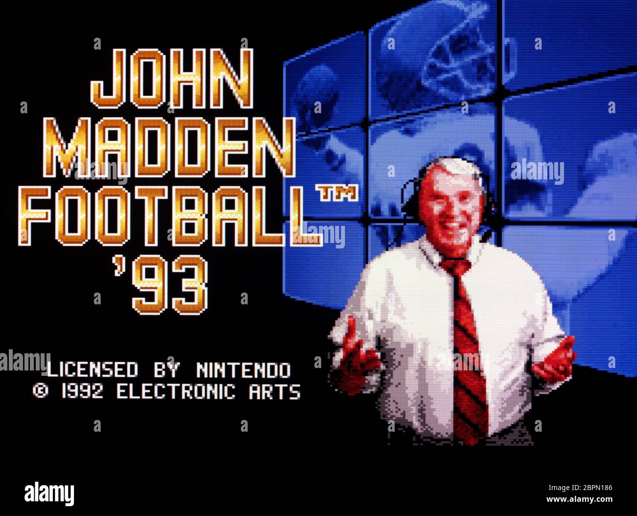 John Madden Football '93 - SNES Super Nintendo  - Editorial use only Stock Photo