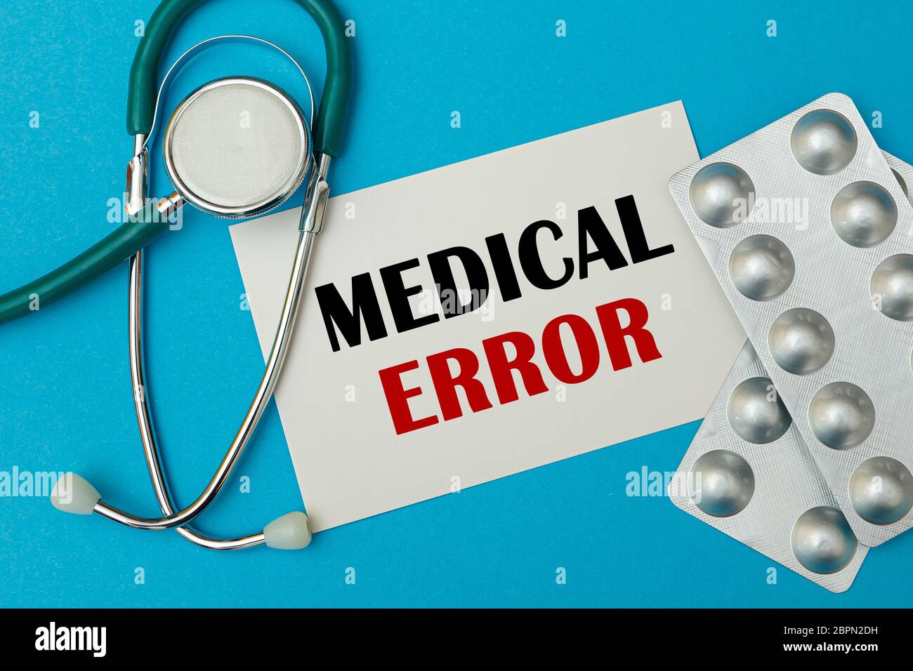 Card with text MEDICAL ERROR, medical concept Stock Photo