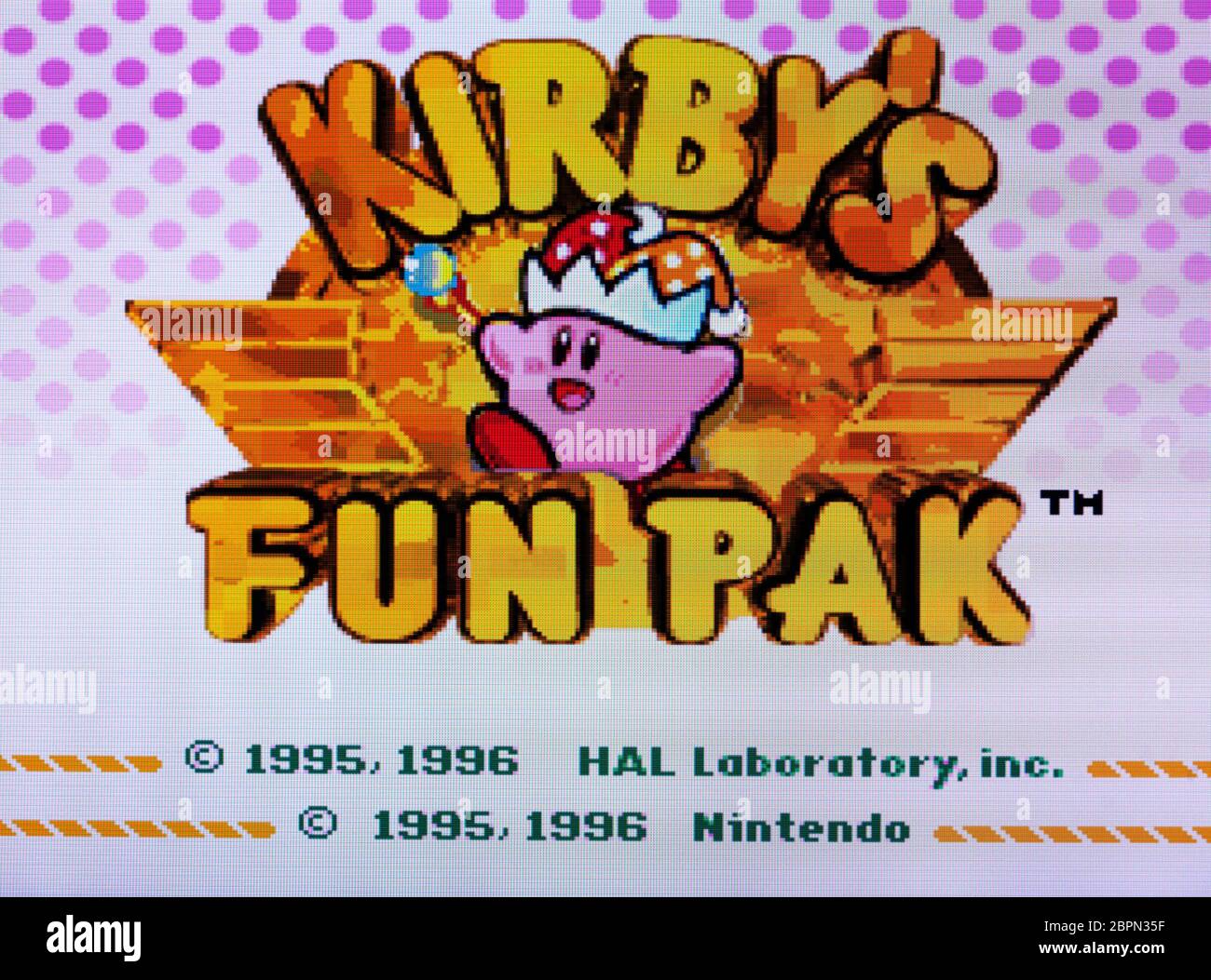 Kirby's Fun Pak - SNES Super Nintendo - Editorial use only Stock Photo -  Alamy