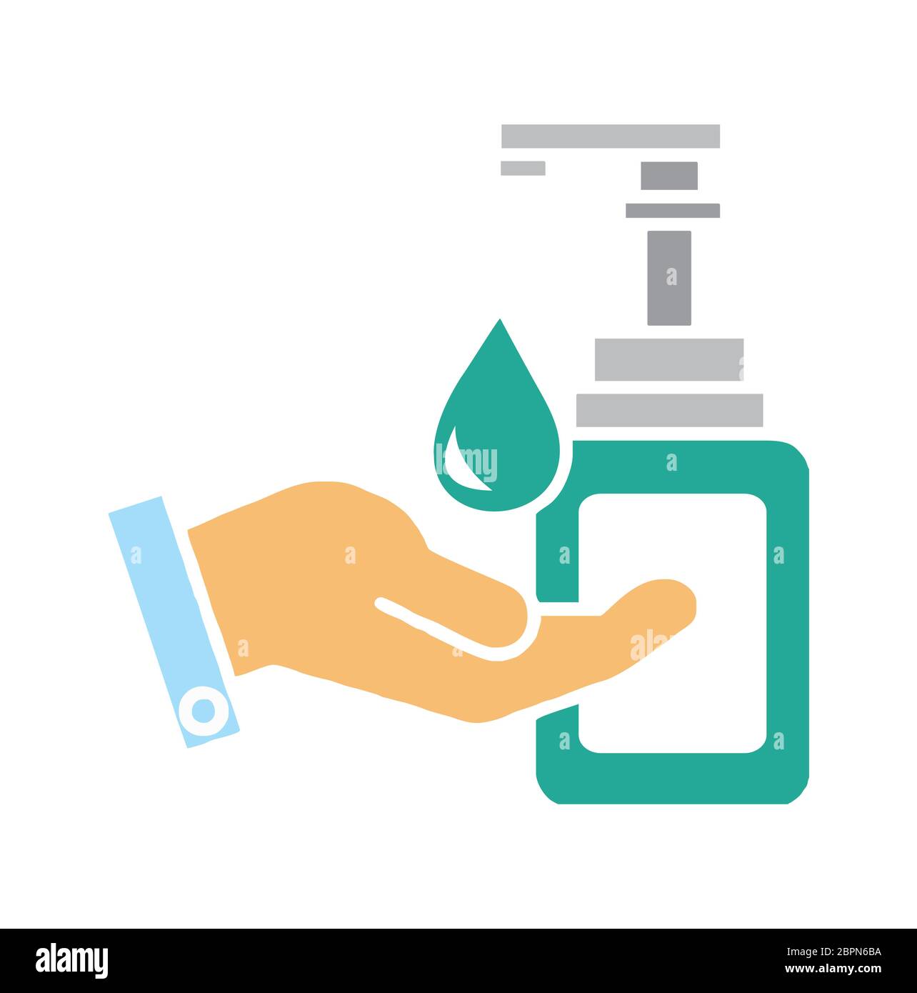 Hand soap icon. Hand washing. Vector icon isolated on white background sanitizer Stock Vector