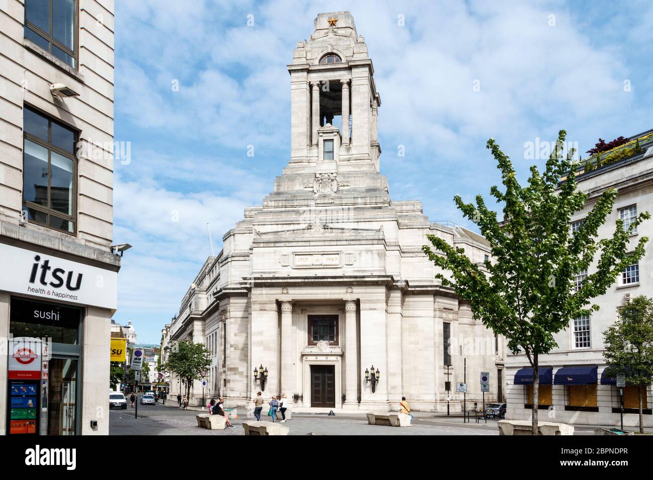 Freemasons' Hall, the headquarters of the United Grand Lodge of England, Great Queen Street, London, UK Stock Photo