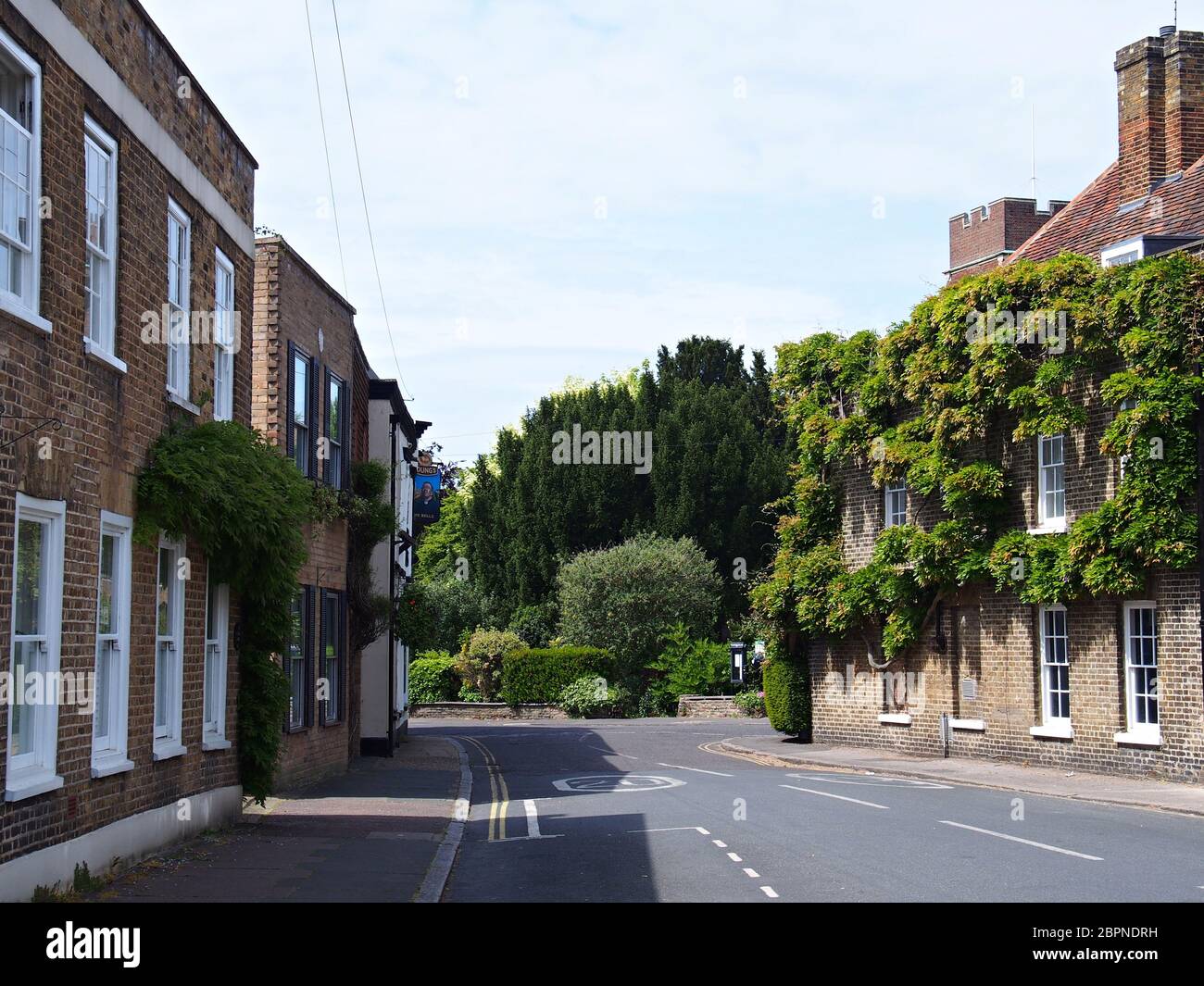 Picturesque Church Street in Staines upon Thames Surrey Uk Stock Photo