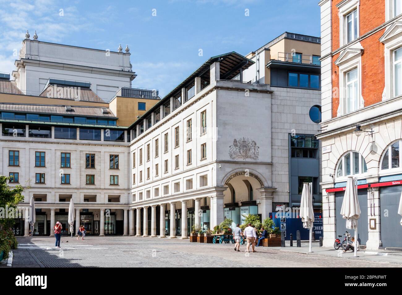 Covent Garden Market, normally busy, almost deserted on a weekend during the coronavirus pandemic lockdown, London, UK Stock Photo