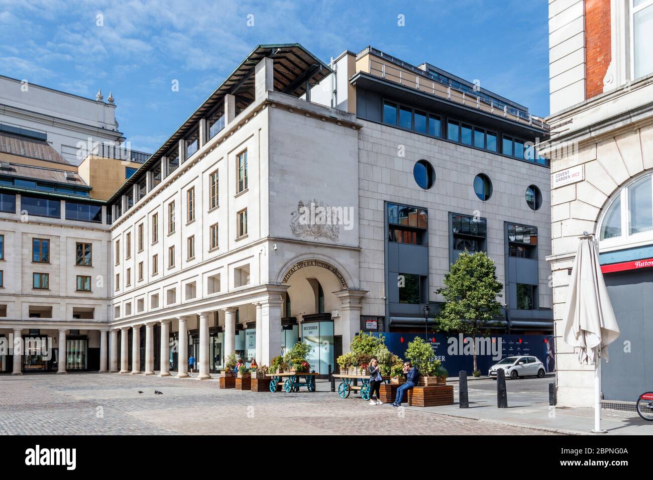 Covent Garden Market, normally busy, almost deserted on a weekend during the coronavirus pandemic lockdown, London, UK Stock Photo