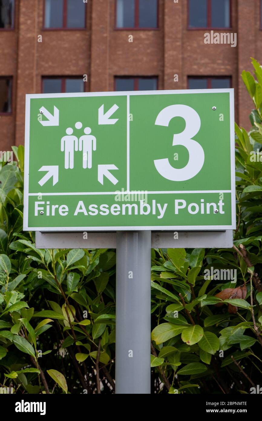 Fire assembly point sign hires stock photography and images Alamy