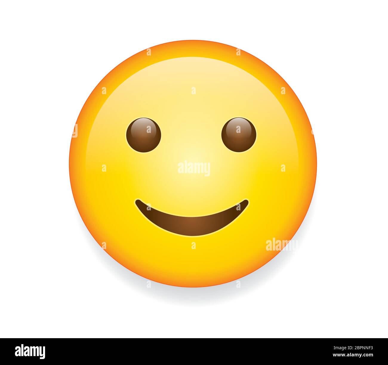 Slightly Smiling Face Emoji Isolated Hi Res Stock Photography And