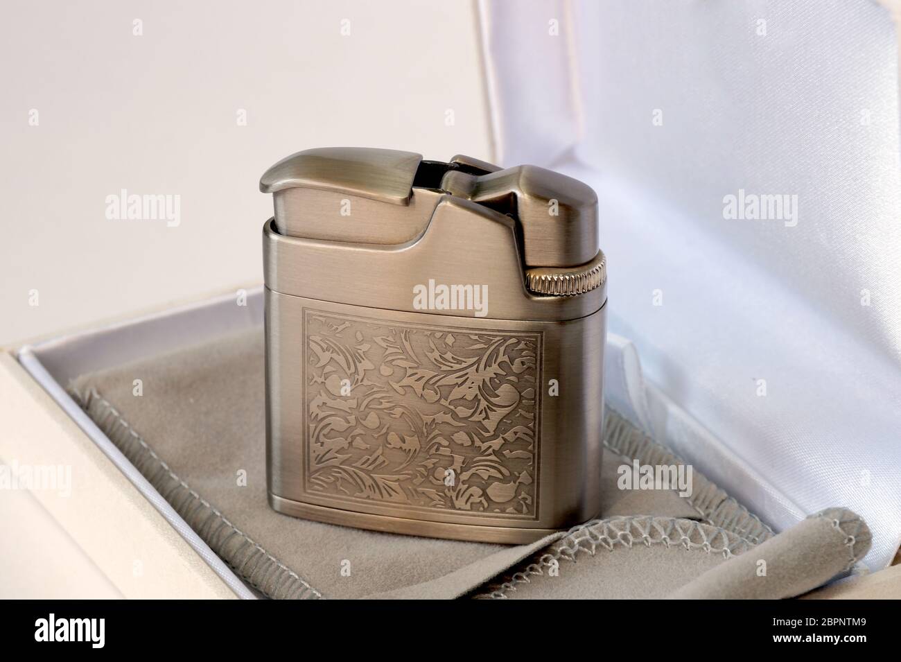 Gas gift lighter with original stylish drawing Stock Photo Alamy