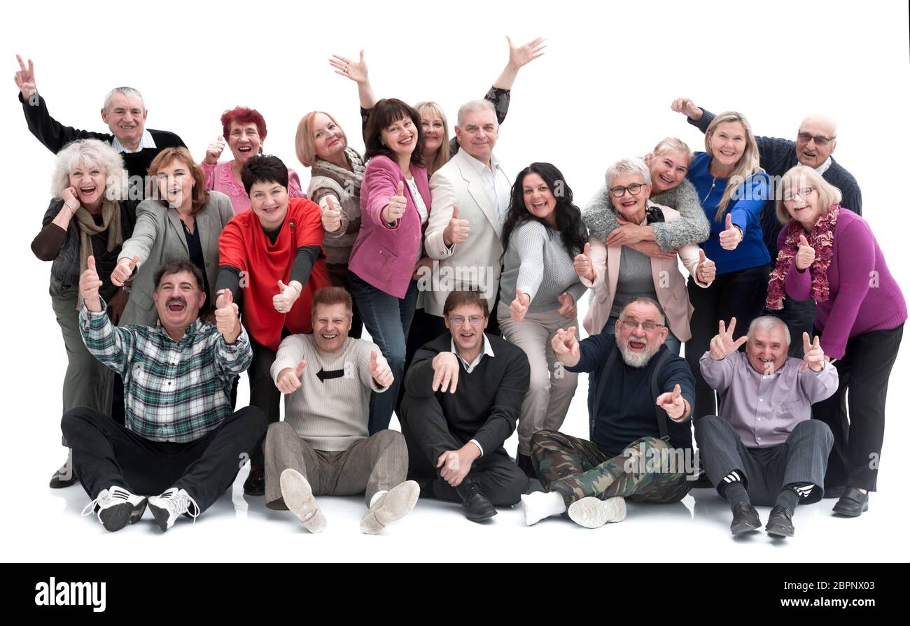 Group of senior people joyfulness concept Stock Photo