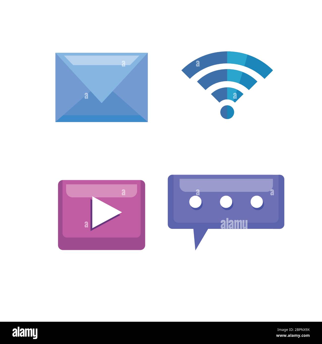 communication mobile icons and social network Stock Vector Image & Art ...