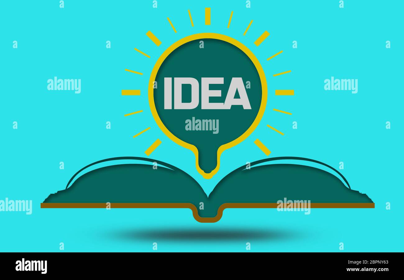 Open Book With Idea Word 3D Rendering Stock Photo Alamy