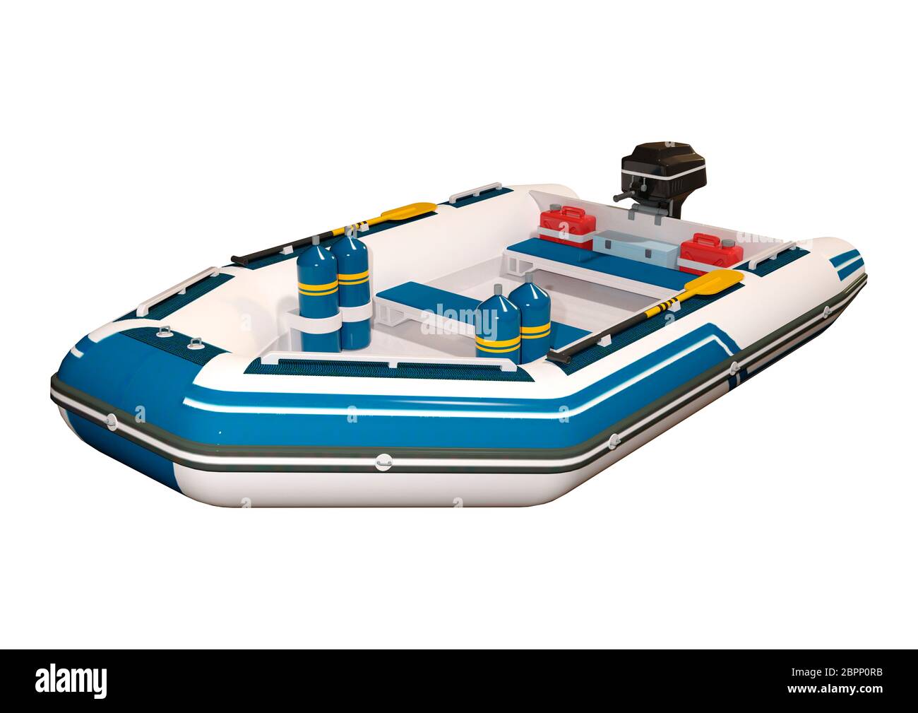 3D rendering of a motor boat isolated on white background Stock Photo ...