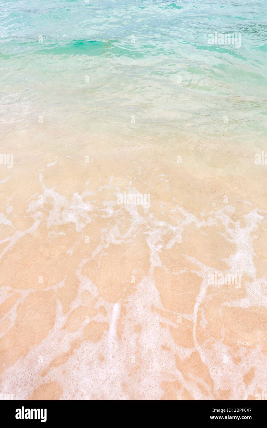 Tropical beach background with soft wave and white sand Stock Photo - Alamy