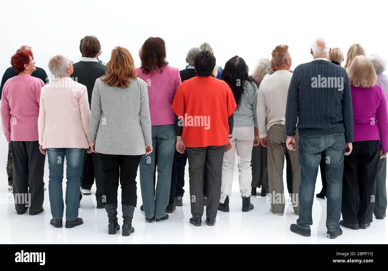 Group of people rear view isolated hi-res stock photography and images ...