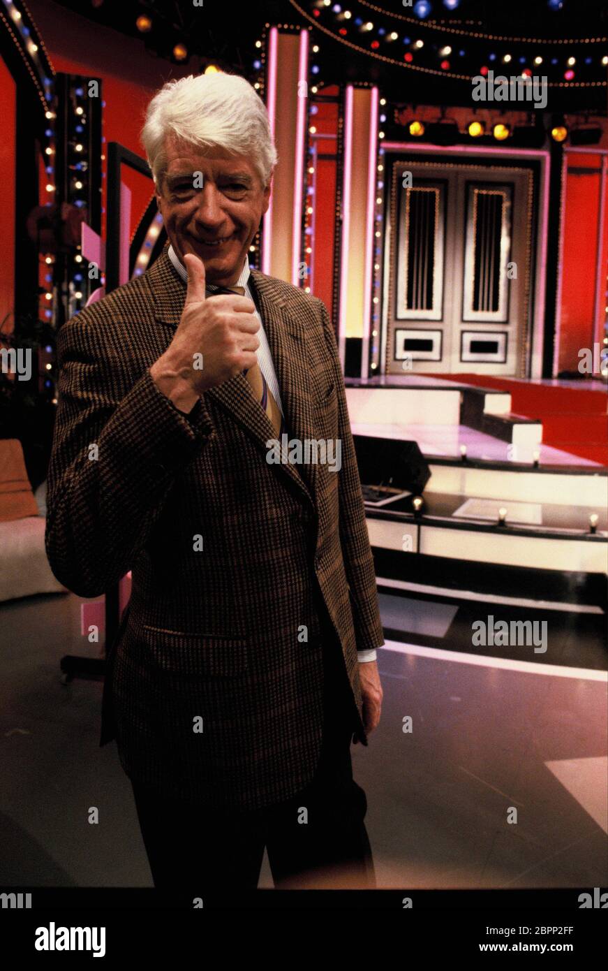 "Die verflixte 7" TV-Spielshow mit Rudi Carrell 1986 - Moderator Rudi Carrell Stock Photo
