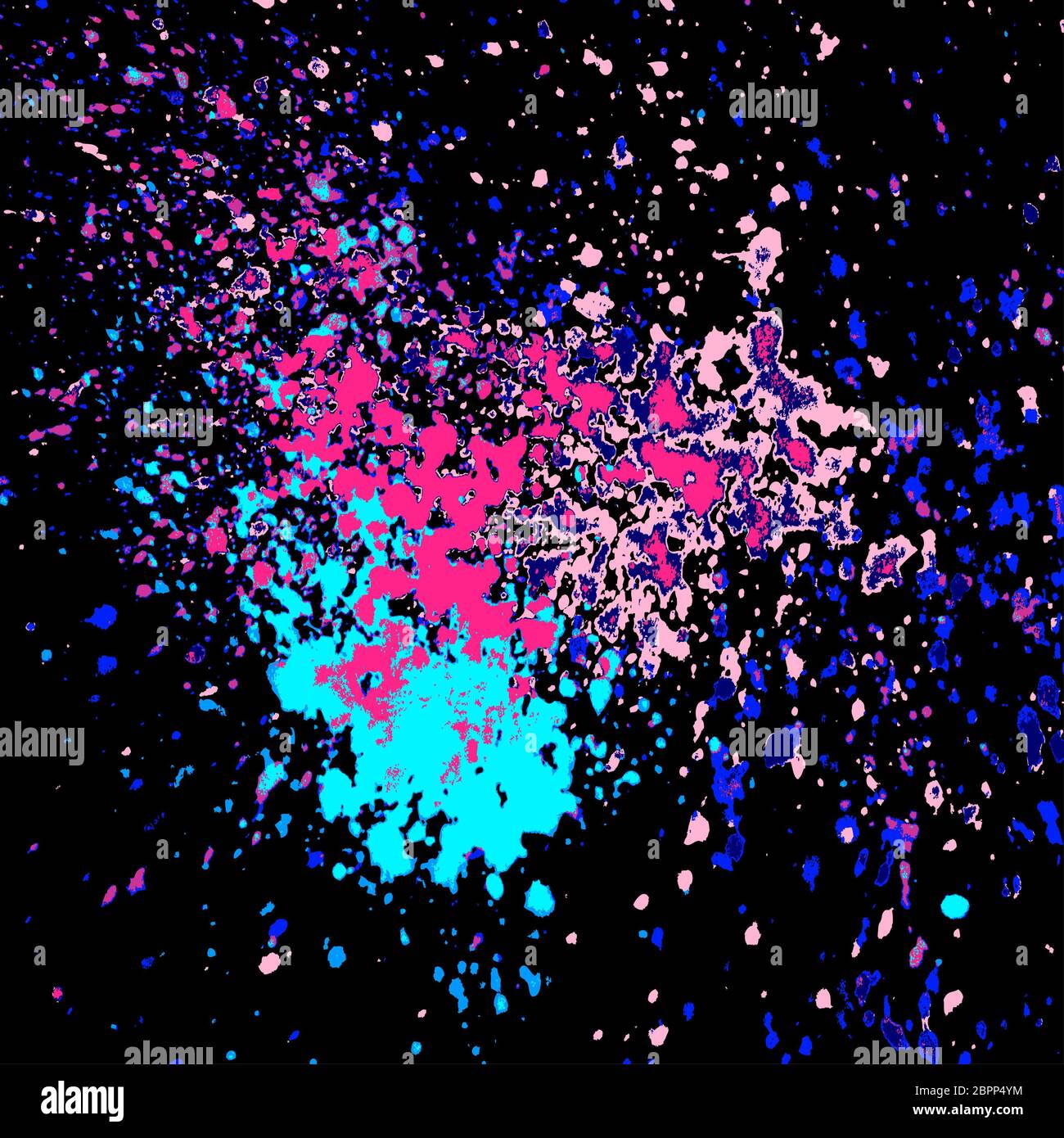 Neon Explosion Paint Splatter Artistic Template Design Colorful Ink Texture Splash In Black Background Vector Trendy Creative Abstract Design For Re Stock Photo Alamy