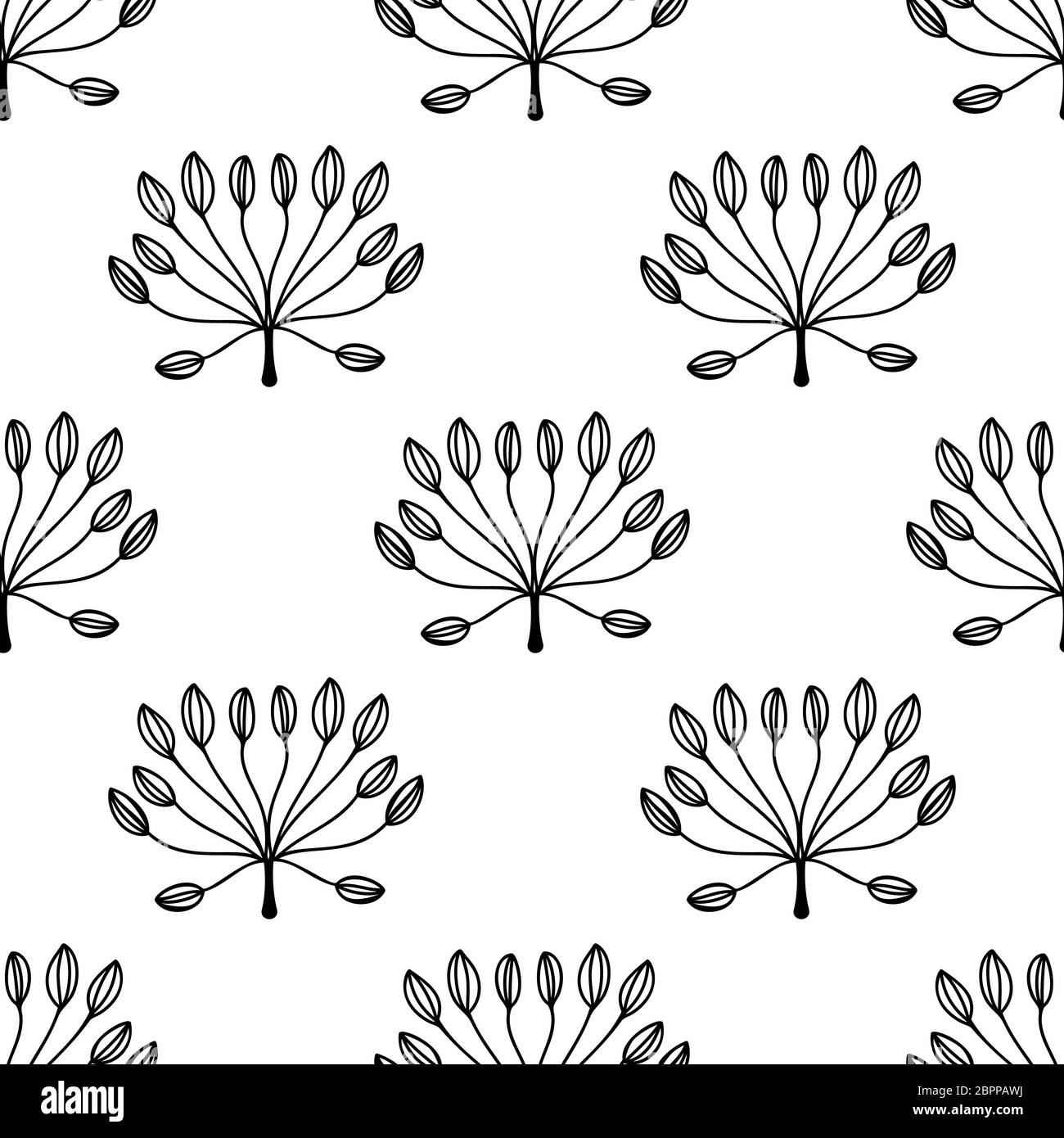 Floral seamless pattern. Isolated on white background. Vector stock ...