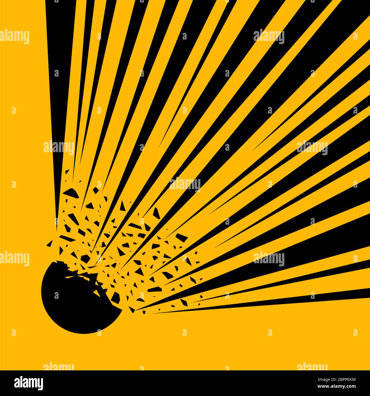 Explode Flash, Cartoon Explosion, Star Burst Isolated on Yellow ...