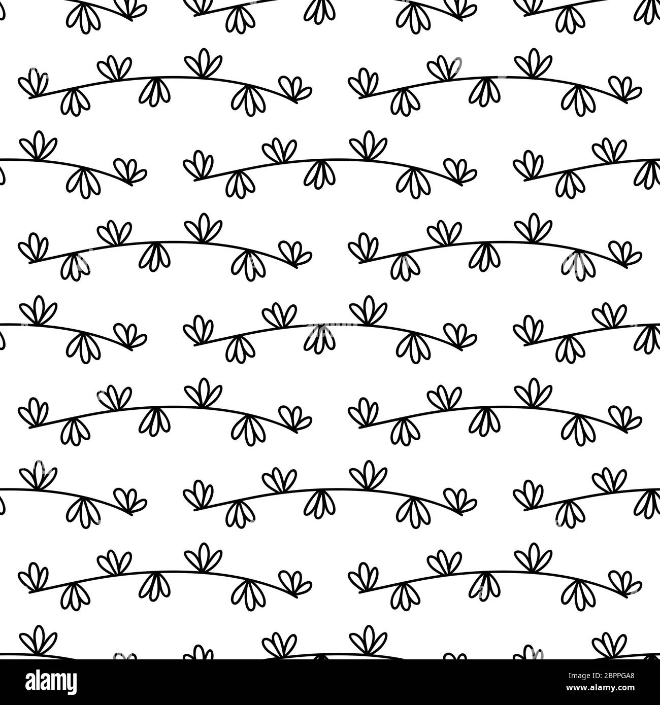 Floral seamless pattern. Isolated on white background. Vector stock ...