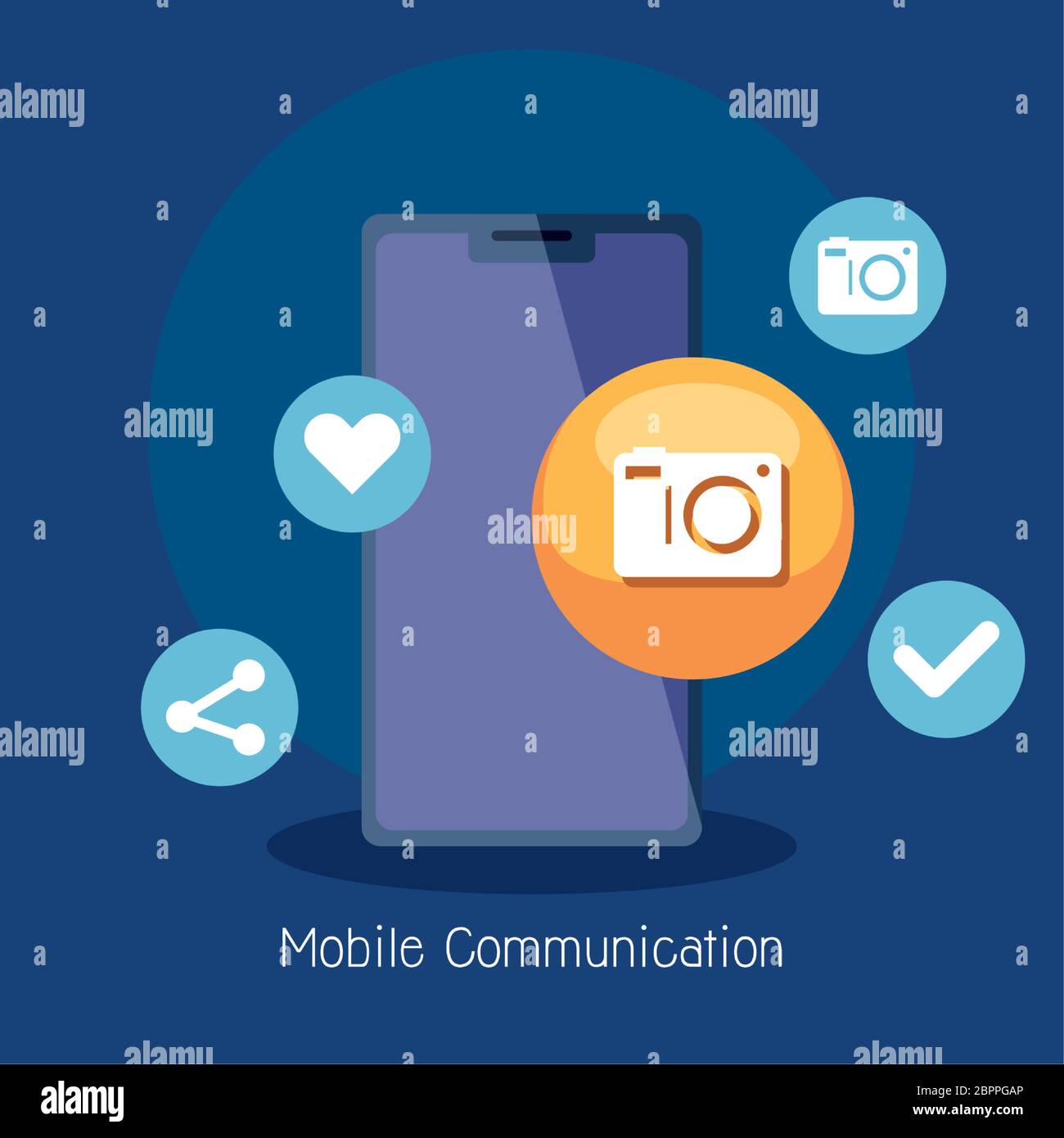 social media and mobile communication concept with smartphone Stock ...