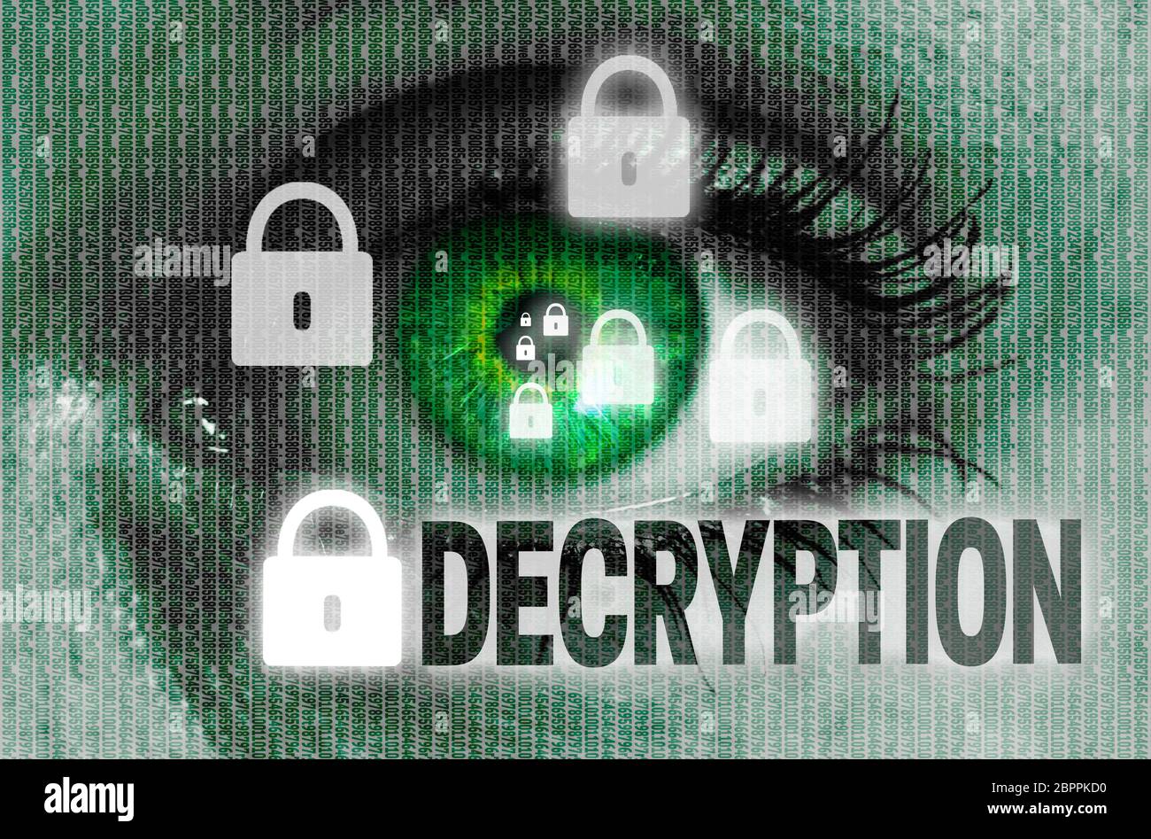 decryption eye looks at viewer concept Stock Photo - Alamy