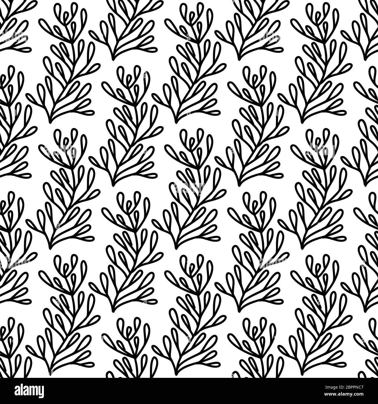Floral seamless pattern. Isolated on white background. Vector stock ...