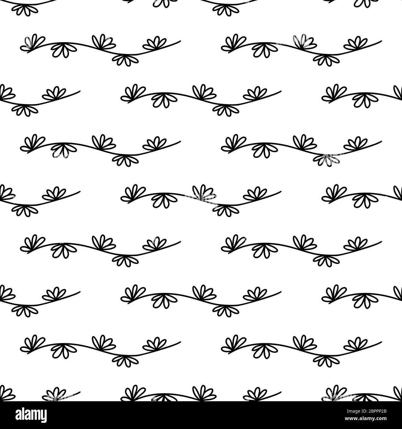 Floral seamless pattern. Isolated on white background. Vector stock ...