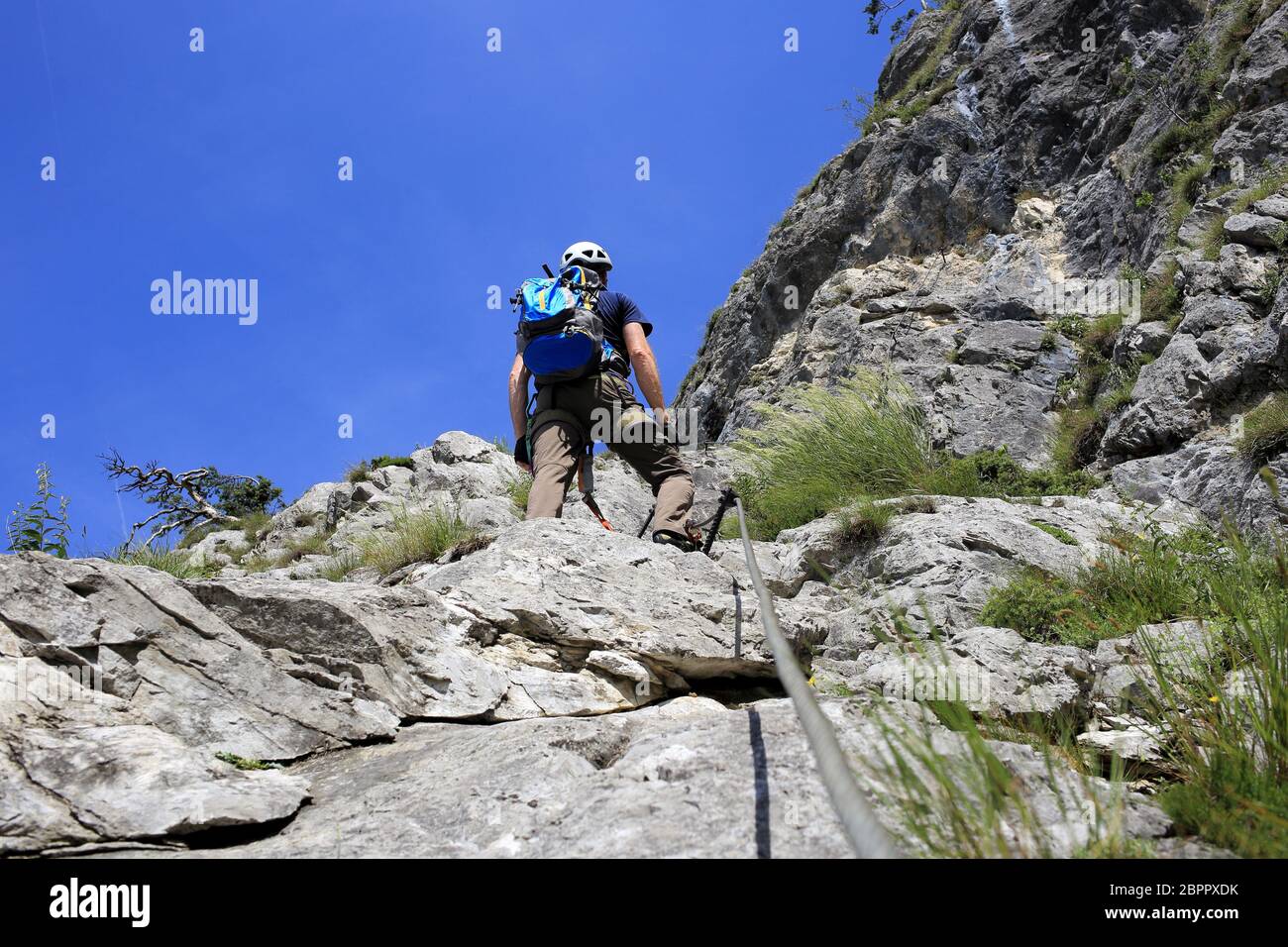 Male rock climber stands hi-res stock photography and images - Alamy