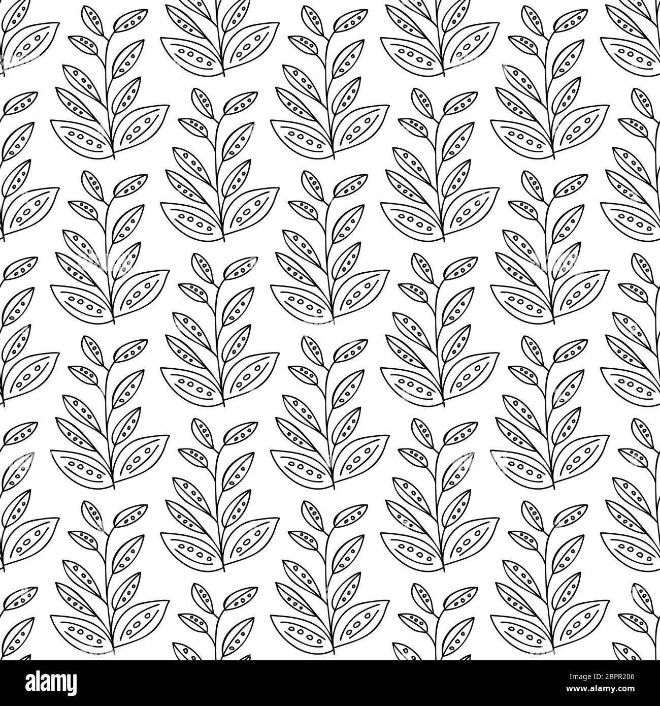Floral seamless pattern. Isolated on white background. Vector stock ...