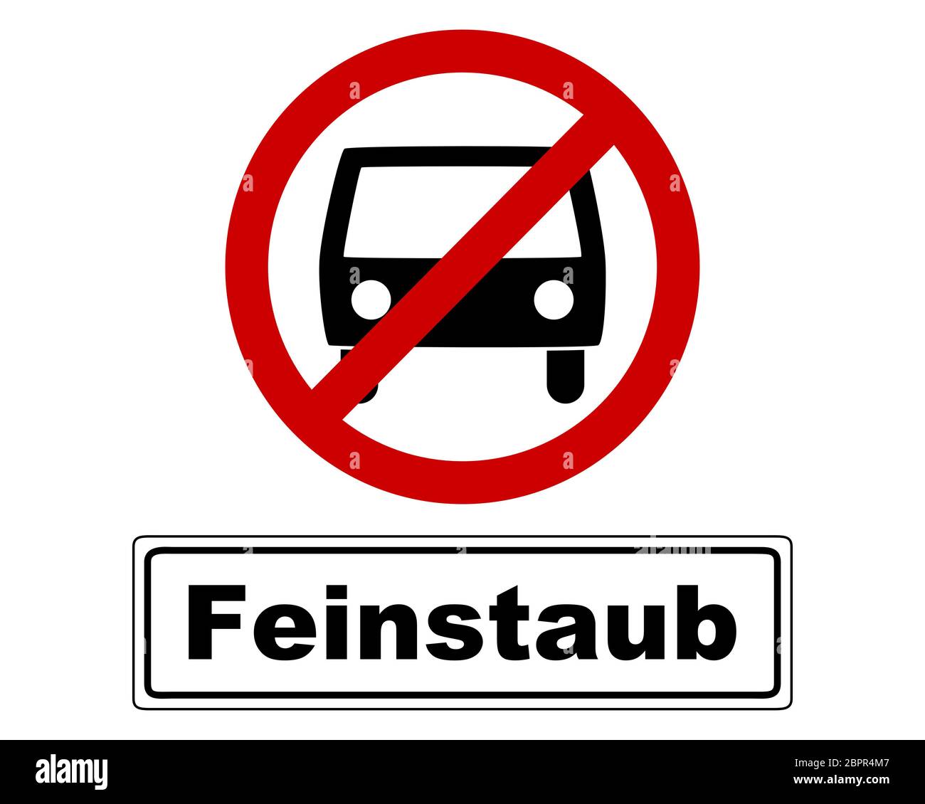 Traffic sign with car Stock Photo - Alamy